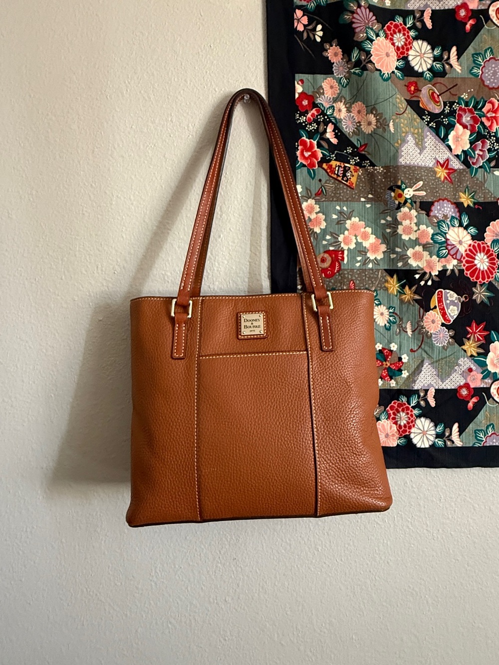 Dooney & Bourke Pebble Grain Lexington in Caramel with Clutch and Wallet